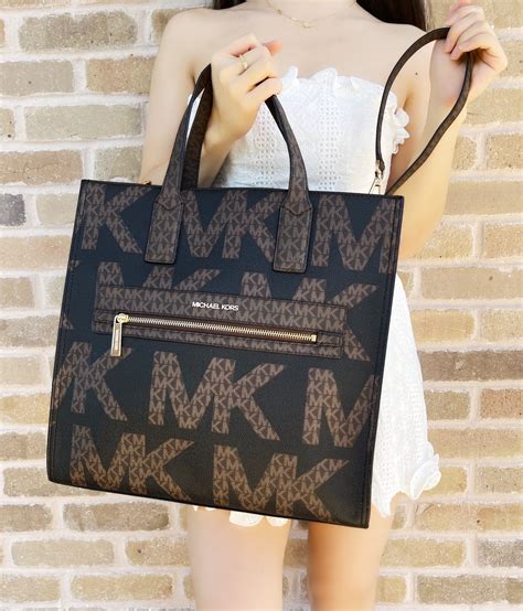 black logo michael kors bag|Michael Kors large logo handbags.